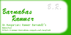 barnabas rammer business card